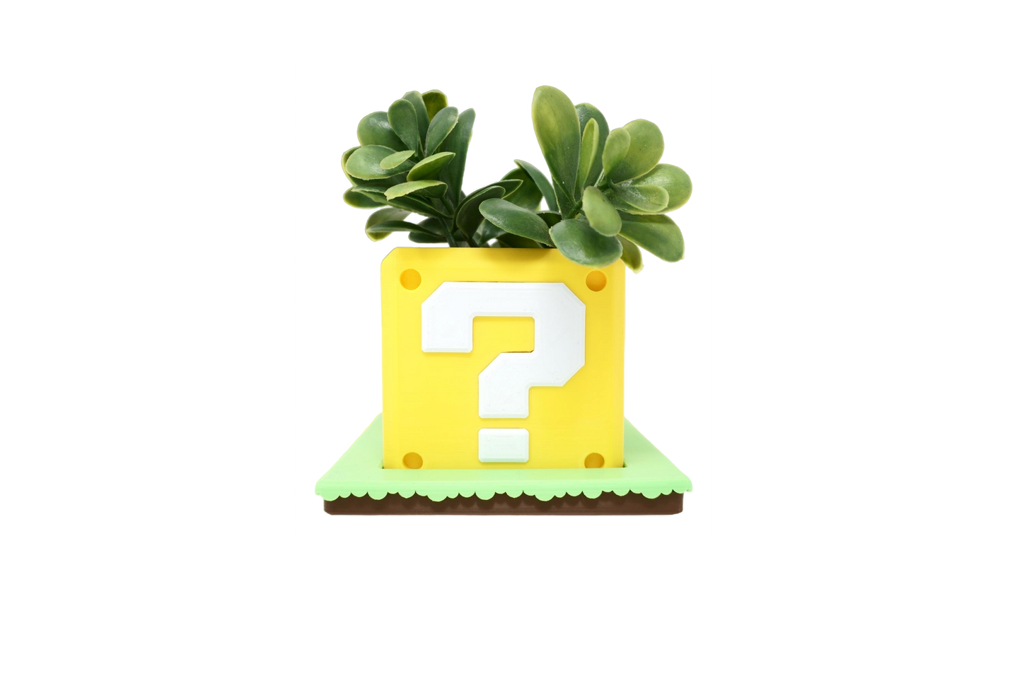 Super Retro Question Block Planter| Flower Pot | Super Retro Planter | Office Decor | Home Decor