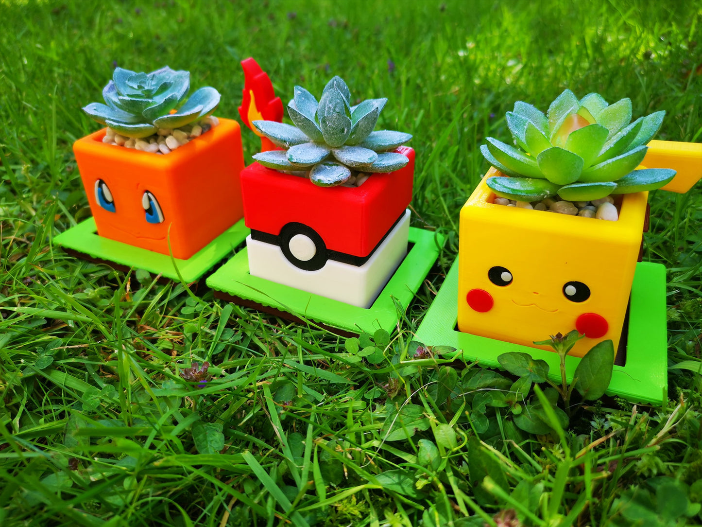 Pokemon Planter Set I | Flower Pot | Pokemon Planter | Office Decor | Home Decor
