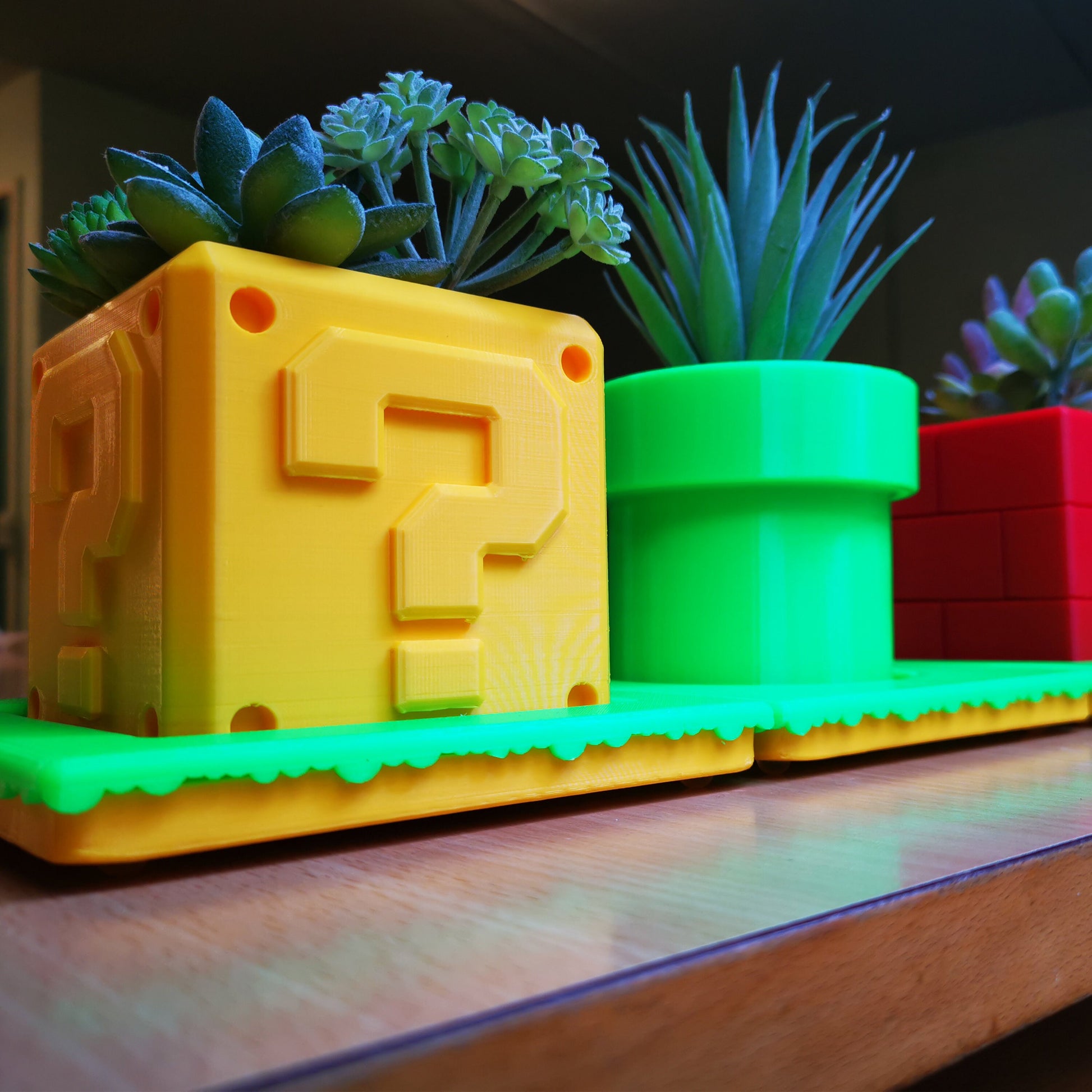 Super Mario Question Block  Planter| Flower Pot | Super Mario Planter | Office Decor | Home Decor