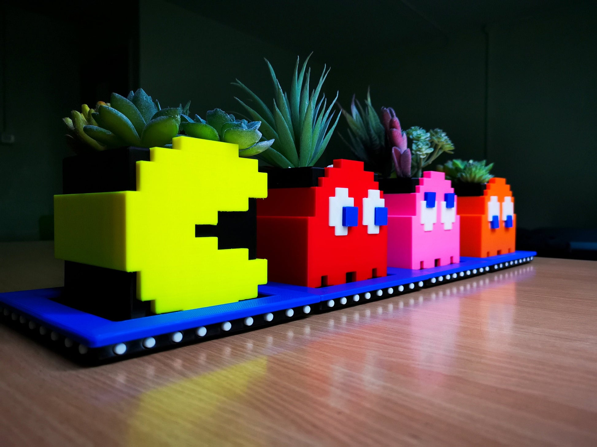 Pac-Man and Ghosts Planter Set | Flower Pot | Arcade Planter | Office Decor | Home Decor