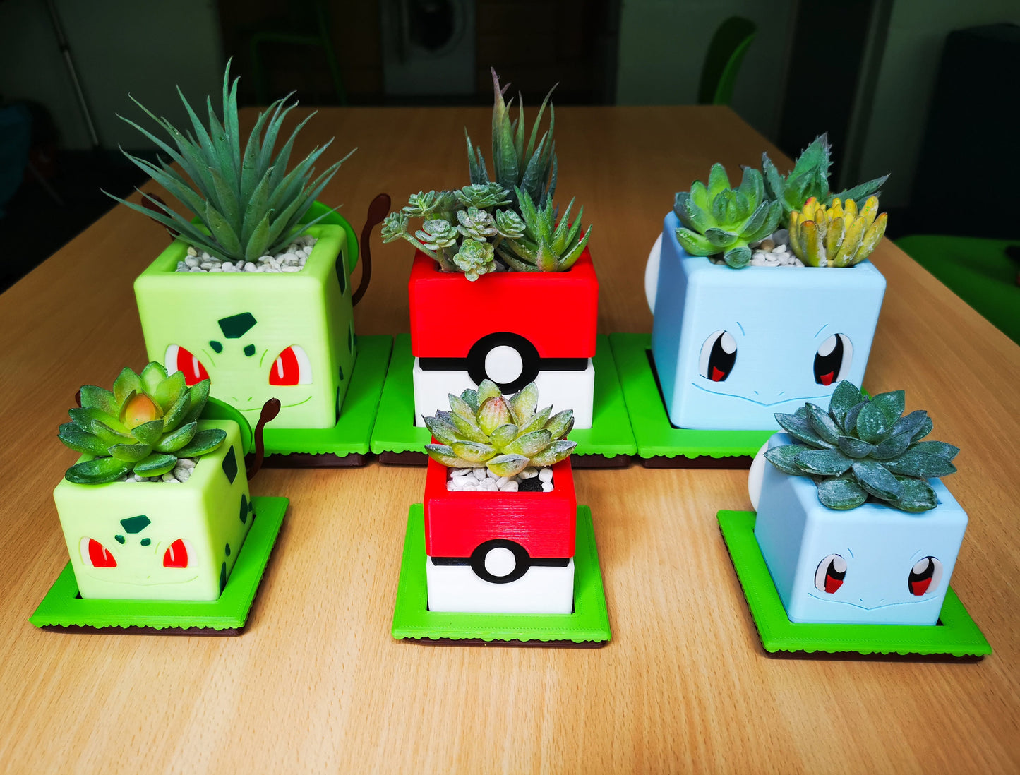 Pokemon Planter Set II| Flower Pot | Pokemon Planter | Office Decor | Home Decor