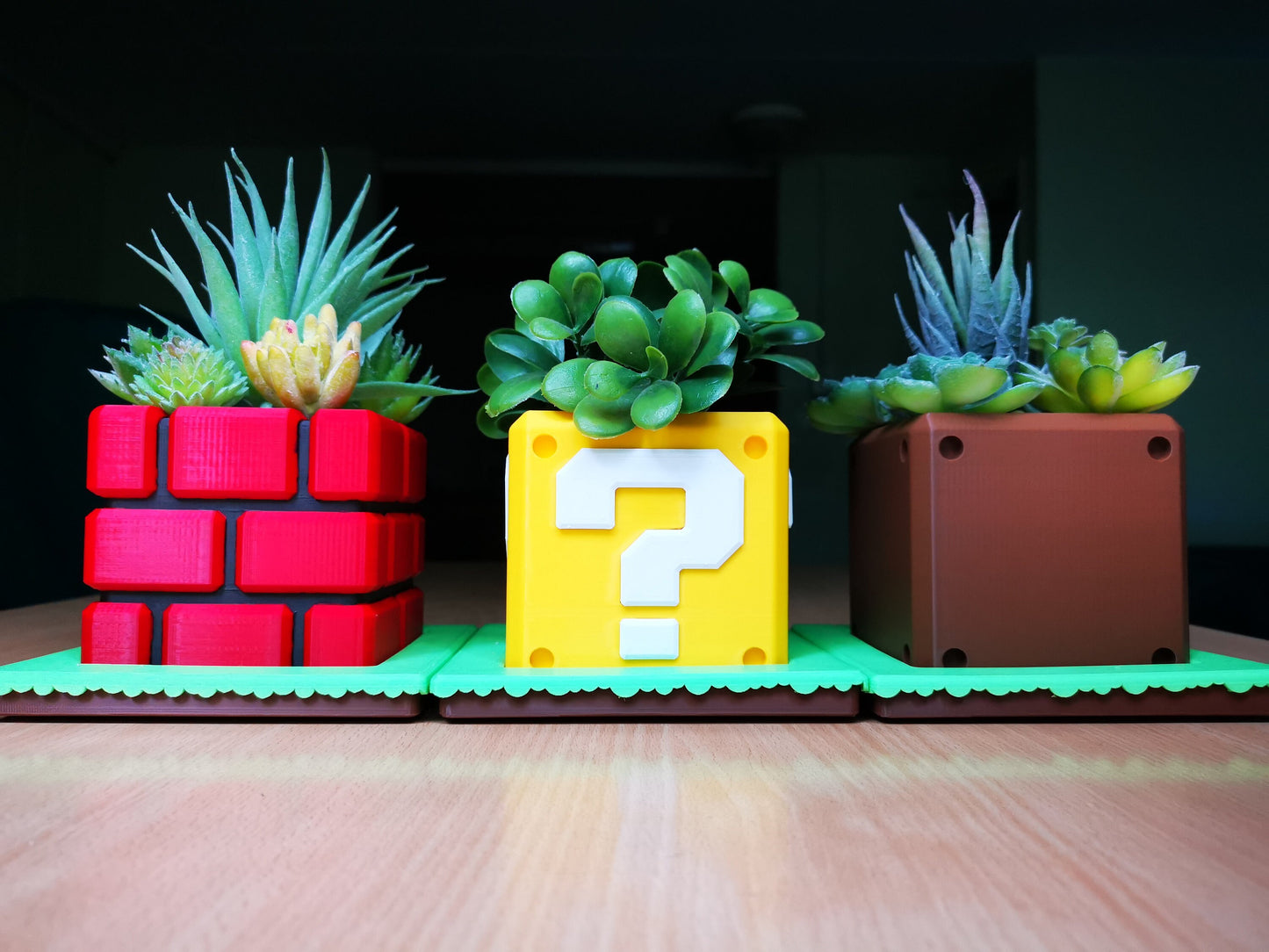 Super Mario Bros Question Block Planter| Flower Pot | Super Mario Planter | Office Decor | Home Decor