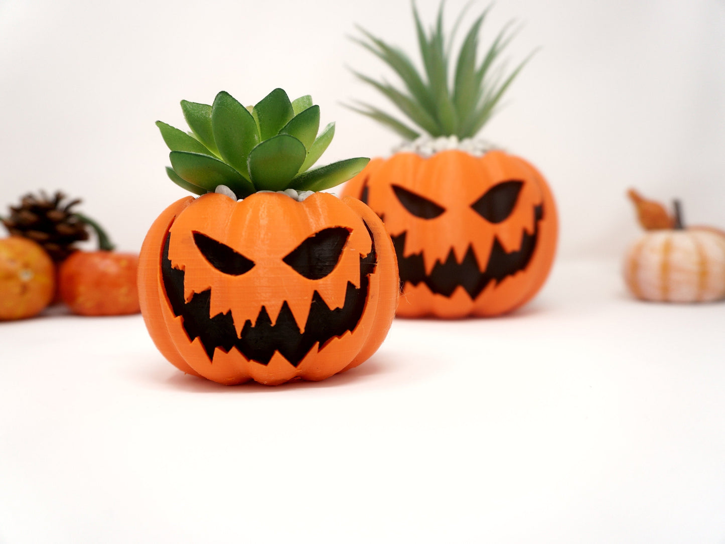 Halloween Planters Flower Pots | Pumpkin Decorations | 3D Printed Planters | Halloween Decoration |