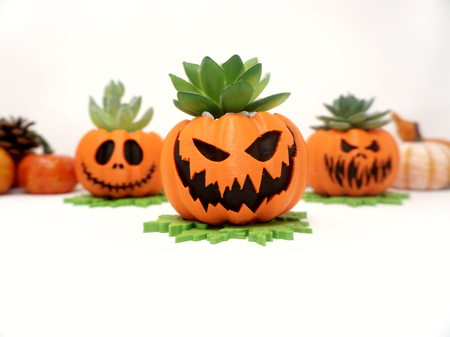 Halloween Planters Flower Pots | Pumpkin Decorations | 3D Printed Planters | Halloween Decoration |