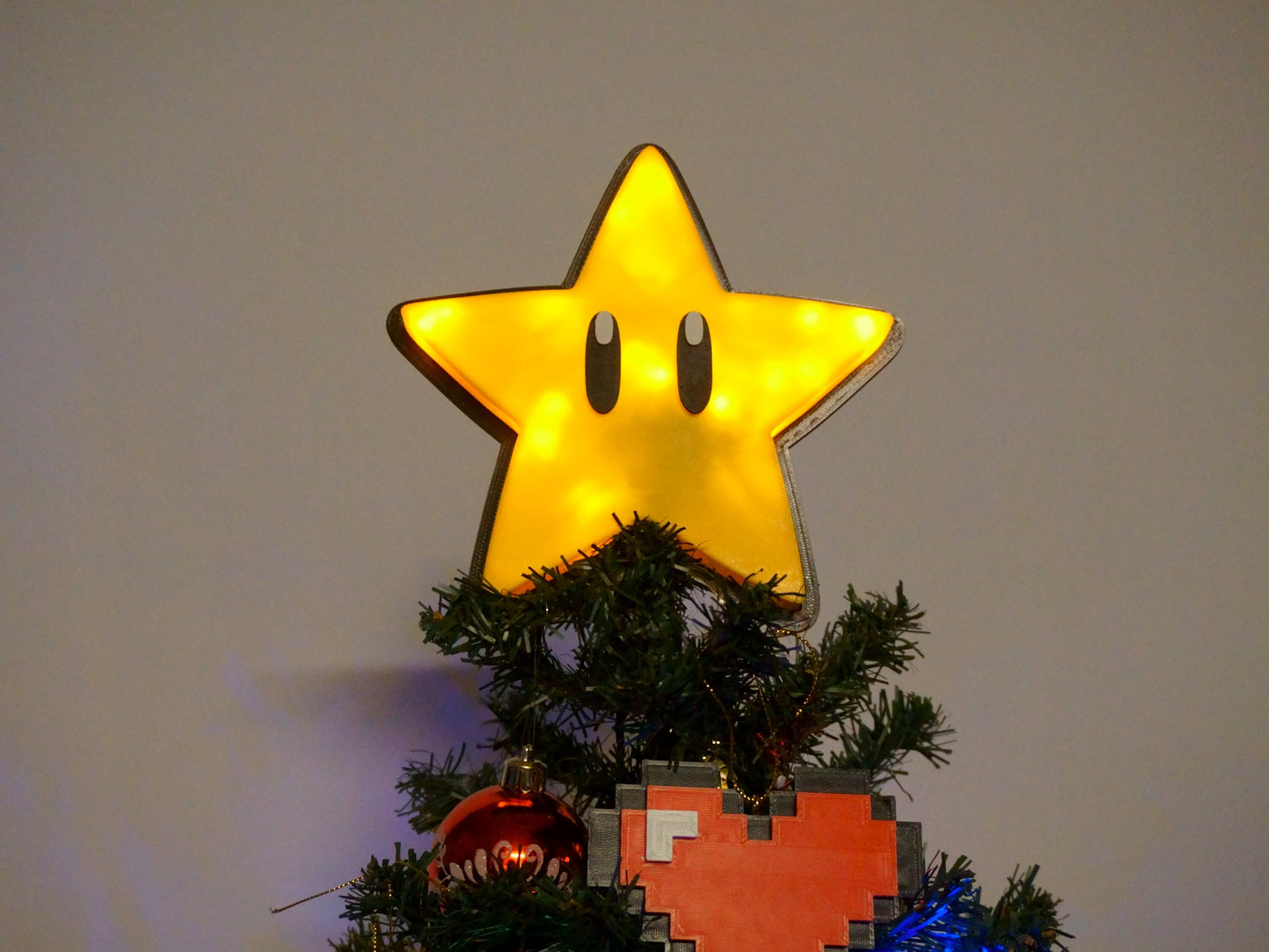 Super Mario Star Tree Topper | Christmas Tree Topper | Christmas Decoration | Power Star Tree Topper
